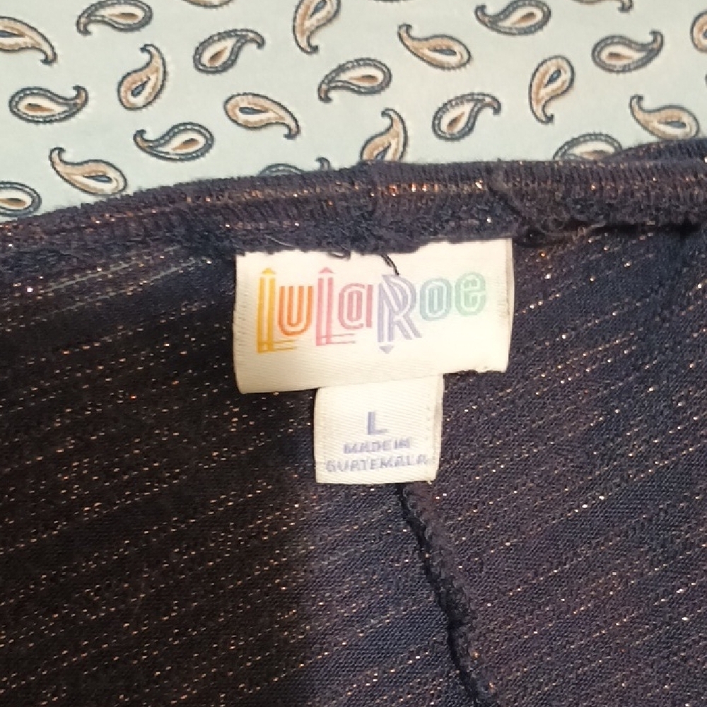 LuLaRoe Navy Top with Sparkle